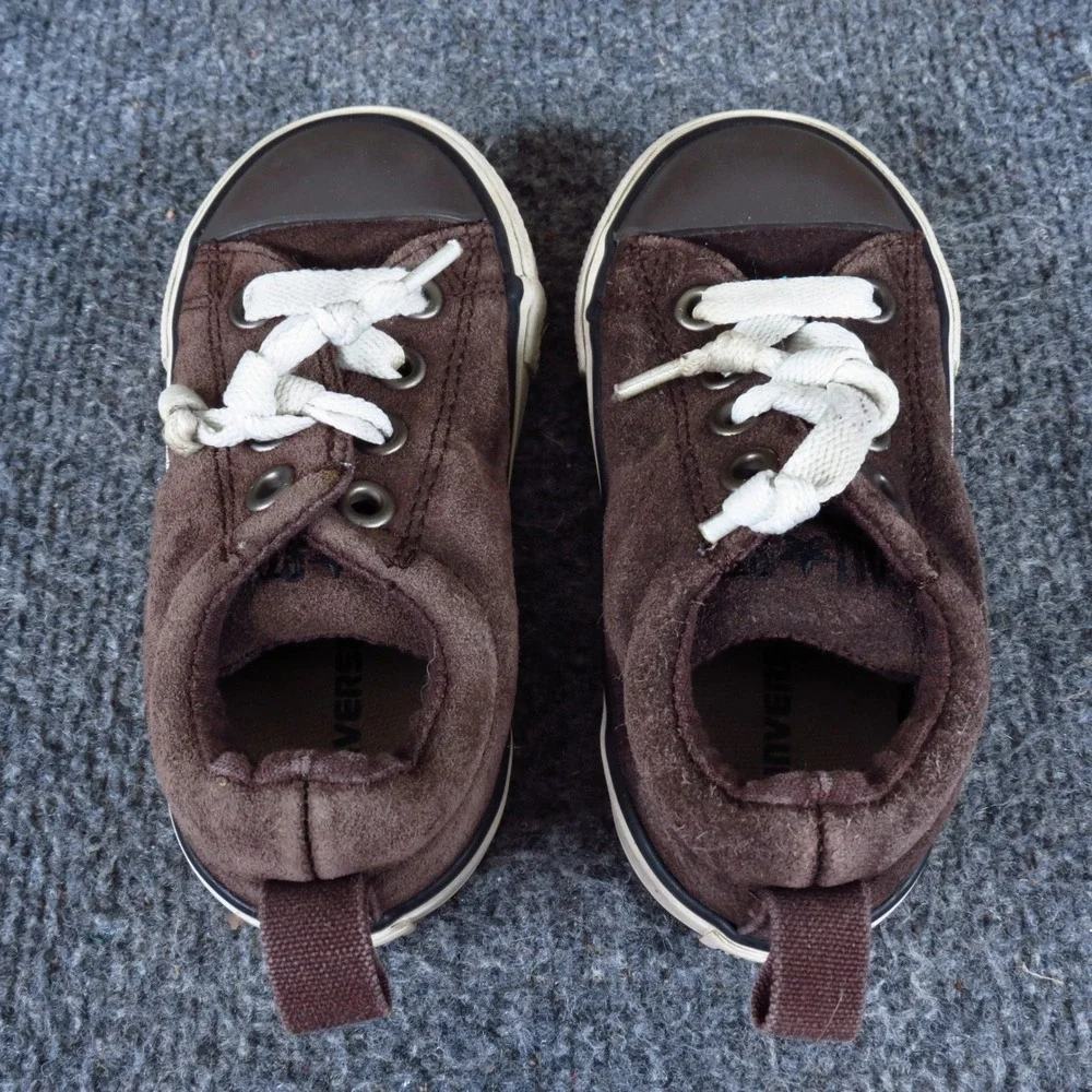 Converse Chuck Taylor All Star Infants Low Top Sneaker Size 7 Casual Brown Suede